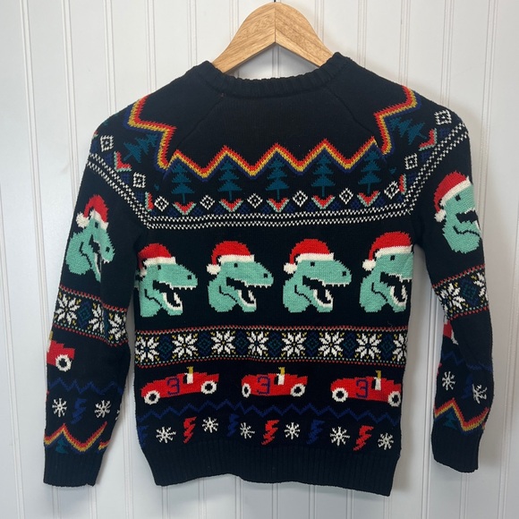 Kids Hanna Andersson 100% Cotton Christmas Dinosaur Swetar Sz 6-7 - Picture 5 of 6